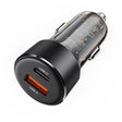 Incarcator Acefast Car (B12), Dual-port, Type-C, USB, Dual Fast Charging, 60W, Negru