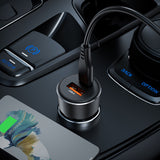 Incarcator Acefast Car (B12), Dual-port, Type-C, USB, Dual Fast Charging, 60W, Negru