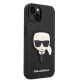 Husa de protectie Karl Lagerfeld Saffiano (KLHCP14MSAPKHK) compatibil cu iPhone 14 Plus, Karl`s Head