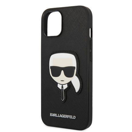 Husa de protectie Karl Lagerfeld Saffiano (KLHCP14MSAPKHK) compatibil cu iPhone 14 Plus, Karl`s Head