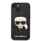 Husa de protectie Karl Lagerfeld Silicone (KLHCP14MSLKHBK) compatibil cu iPhone 14 Plus, Karl`s Head