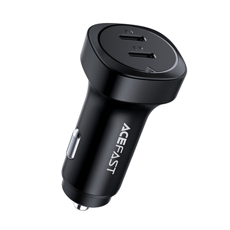 Incarcator Acefast Car (B2), 2x Type-C, Dual PD Fast Charging, 72W, Built-in Voltage Regulator Chip, Negru