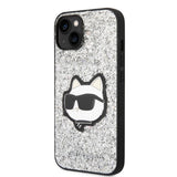 Husa de protectie Karl Lagerfeld Hardcase Glitter (KLHCP14MG2CPS) compatibil cu iPhone 14 Plus, Argintiu Choupette Patch