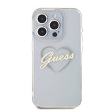 Husa de protectie Guess Hardcase IML Heart (GUHCP16XHCHGSPT) compatibil cu iPhone 16 Pro Max, Transparent