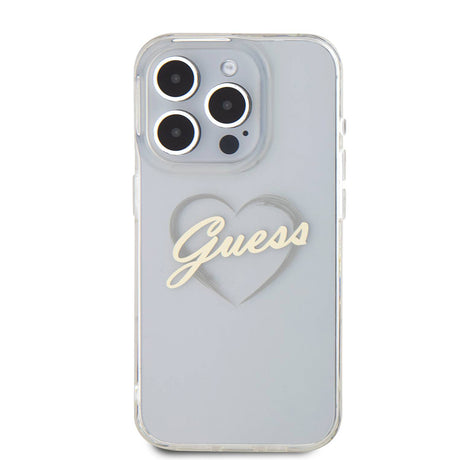 Husa de protectie Guess Hardcase IML Heart (GUHCP16XHCHGSPT) compatibil cu iPhone 16 Pro Max, Transparent
