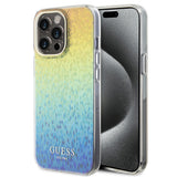 Husa de protectie Guess Hardcase IML Faceted Mirror Disco Iridescent (GUHCP15XHDECMI) compatibil cu iPhone 15 Pro Max, Multicolor