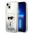Husa de protectie Karl Lagerfeld Hardcase Glitter (KLHCP14MLNKHCH) compatibil cu iPhone 14 Plus, Argintiu Karl Head
