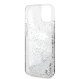 Husa de protectie Karl Lagerfeld Hardcase Glitter (KLHCP14MLNKHCH) compatibil cu iPhone 14 Plus, Argintiu Karl Head