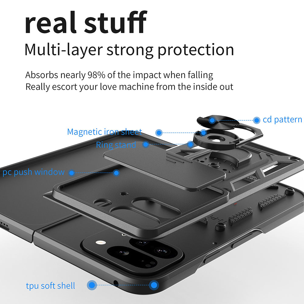 Husa de protectie Techsuit CamShield Series compatibil cu Google Pixel 9 Pro Fold, Roz Auriu