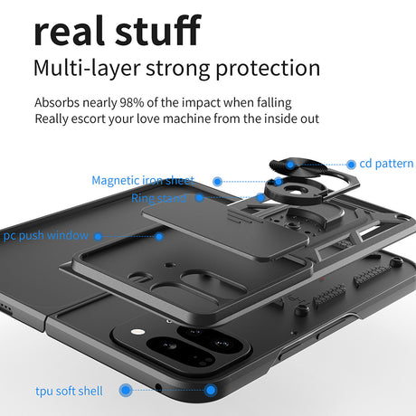Husa de protectie Techsuit CamShield Series compatibil cu Google Pixel 9 Pro Fold, Albastru