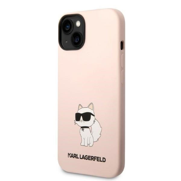 Husa de protectie Karl Lagerfeld Silicone (KLHCP14MSNCHBCP) compatibil cu iPhone 14 Plus, Roz Choupette