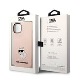 Husa de protectie Karl Lagerfeld Silicone (KLHCP14MSNCHBCP) compatibil cu iPhone 14 Plus, Roz Choupette