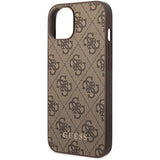 Husa de protectie Guess Hardcase 4G Metal Gold Logo (GUHCP15MG4GFBR) compatibil cu iPhone 15 Plus, Maro