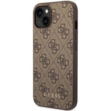 Husa de protectie Guess Hardcase 4G Metal Gold Logo (GUHCP15MG4GFBR) compatibil cu iPhone 15 Plus, Maro