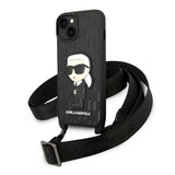 Husa de protectie Karl Lagerfeld Hardcase Monogram (KLHCP14MSTKMK) compatibil cu iPhone 14 Plus, Ikonik Patch