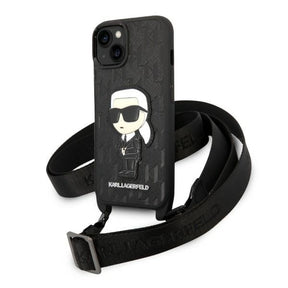 Husa de protectie Karl Lagerfeld Hardcase Monogram (KLHCP14MSTKMK) compatibil cu iPhone 14 Plus, Ikonik Patch