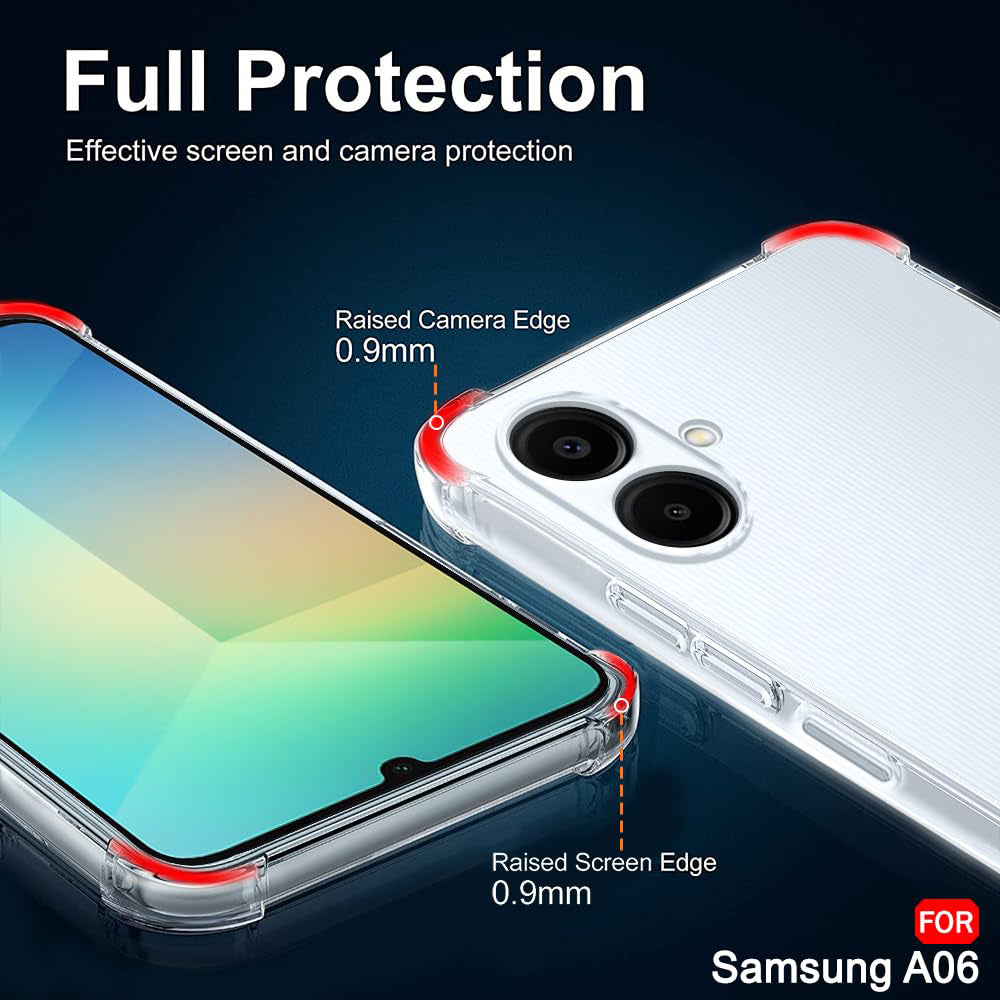 Husa de protectie Techsuit Shockproof Clear Silicone compatibil cu Samsung Galaxy A06, Transparent