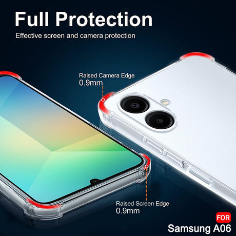 Husa de protectie Techsuit Shockproof Clear Silicone compatibil cu Samsung Galaxy A06, Transparent