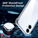 Husa de protectie Techsuit Shockproof Clear Silicone compatibil cu Samsung Galaxy A06, Transparent