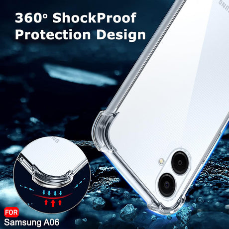 Husa de protectie Techsuit Shockproof Clear Silicone compatibil cu Samsung Galaxy A06, Transparent