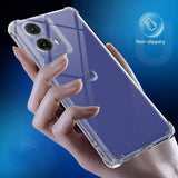 Husa de protectie Techsuit Shockproof Clear Silicone compatibil cu Motorola Moto G85, Transparent
