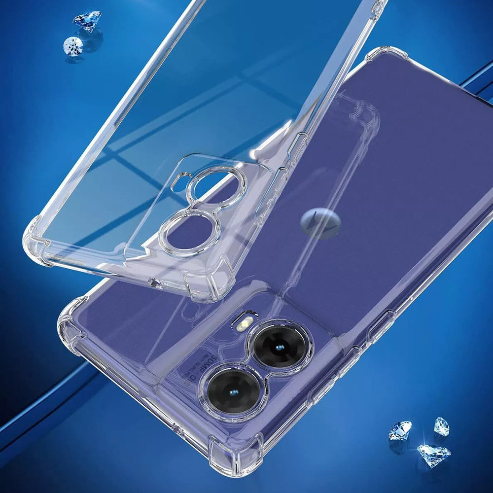Husa de protectie Techsuit Shockproof Clear Silicone compatibil cu Motorola Moto G85, Transparent