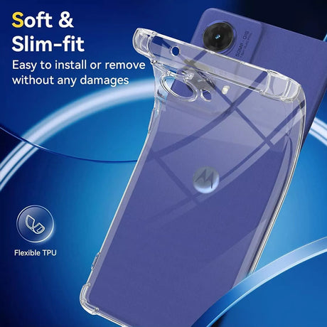 Husa de protectie Techsuit Shockproof Clear Silicone compatibil cu Motorola Moto G85, Transparent