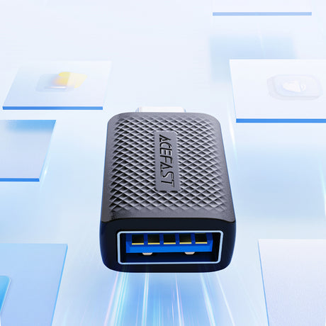 Adaptor Acefast Adapter (J1), Type-C to USB 3.0, 5Gbps, Fast Charging, Data Transmission, Negru
