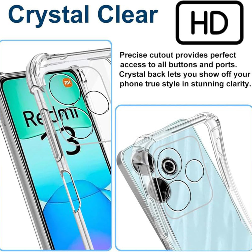 Husa de protectie Techsuit Shockproof Clear Silicone compatibil cu Xiaomi Redmi 13 / Poco M6 4G, Transparent