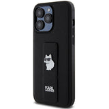 Husa de protectie Karl Lagerfeld Saffiano Gripstand (KLHCP14XGSACHPK) compatibil cu iPhone 14 Pro Max, Choupette