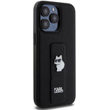 Husa de protectie Karl Lagerfeld Saffiano Gripstand (KLHCP14XGSACHPK) compatibil cu iPhone 14 Pro Max, Choupette