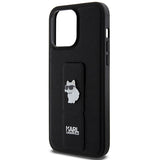 Husa de protectie Karl Lagerfeld Saffiano Gripstand (KLHCP14XGSACHPK) compatibil cu iPhone 14 Pro Max, Choupette