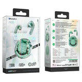 Casti Acefast (T8), USB-C, IPX4, Bluetooth 5.3, AI Call Noise Reduction, Digital Display, 480mAh, Verde Menta