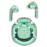 Casti Acefast (T8), USB-C, IPX4, Bluetooth 5.3, AI Call Noise Reduction, Digital Display, 480mAh, Verde Menta
