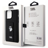Husa de protectie Karl Lagerfeld Saffiano Gripstand (KLHCP14XGSACHPK) compatibil cu iPhone 14 Pro Max, Choupette
