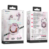 Casti Acefast (T8), USB-C, IPX4, Bluetooth 5.3, AI Call Noise Reduction, Digital Display, 480mAh, Lotus Pink