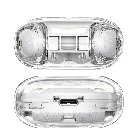 Casti Acefast (T8), USB-C, IPX4, Bluetooth 5.3, AI Call Noise Reduction, Digital Display, 480mAh, Alb Moon