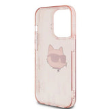 Husa de protectie Karl Lagerfeld IML Luxury (KLHCP14XHKLPCHP) compatibil cu iPhone 14 Pro Max, Roz Choupette Head&Monogram