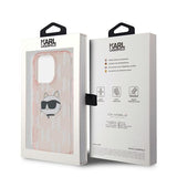 Husa de protectie Karl Lagerfeld IML Luxury (KLHCP14XHKLPCHP) compatibil cu iPhone 14 Pro Max, Roz Choupette Head&Monogram