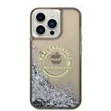Husa de protectie Karl Lagerfeld Hardcase Liquid Glitter (KLHCP14XLCRSGRK) compatibil cu iPhone 14 Pro Max, RSG