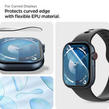 Folie de protectie smartwatch Spigen (set de 2) Elite Shield EZ Fit (AFL08580) compatibil cu Apple Watch 10 42mm / Watch 11 42mm, Transparent