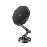 Suport Acefast with Wireless Charging (D30), for iPhone, Magnetic Grip, 360°, LED Light, for Dashboard, 15W, Negru