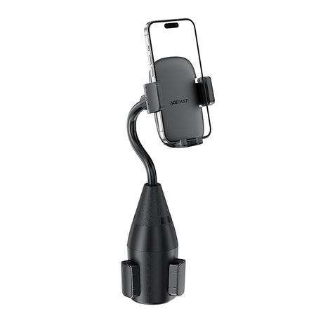 Suport Acefast (D24), for Cup Holder, 360° Rotation, Multi-angle Adjustment, Safety Lock, for Phone 4.5-6.7", Negru
