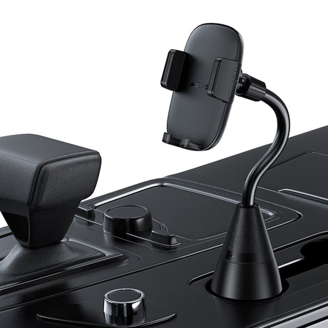Suport Acefast (D24), for Cup Holder, 360° Rotation, Multi-angle Adjustment, Safety Lock, for Phone 4.5-6.7", Negru