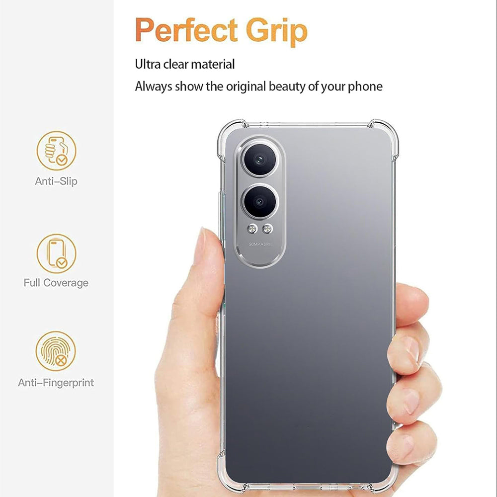 Husa de protectie Techsuit Shockproof Clear Silicone compatibil cu OnePlus Nord CE4 Lite, Transparent