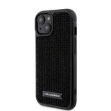 Husa de protectie Karl Lagerfeld Hardcase Rhinestone (KLHCP15SHDSPLK) compatibil cu iPhone 15, Logo Metal Plate