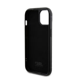 Husa de protectie Karl Lagerfeld Hardcase Rhinestone (KLHCP15SHDSPLK) compatibil cu iPhone 15, Logo Metal Plate