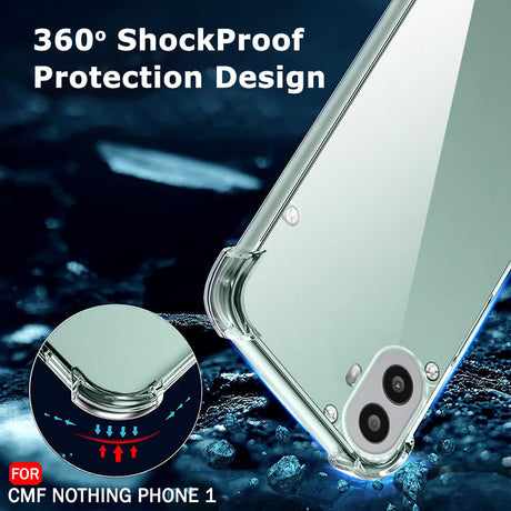Husa de protectie Techsuit Shockproof Clear Silicone compatibil cu Nothing CMF Phone 1, Transparent