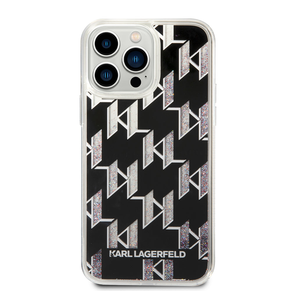 Husa de protectie Karl Lagerfeld Hardcase Liquid Glitter (KLHCP14XLMNMK) compatibil cu iPhone 14 Pro Max, Monogram