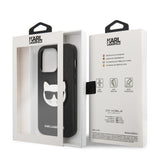 Husa de protectie Karl Lagerfeld Saffiano compatibil cu iPhone 14 Pro Max, Negru